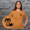 An image of 'The Freddy Tee,' a charming and eco-friendly cute t-shirt from Born Free Printworks, featuring an adorable black fox design. Embrace cuteness and sustainability with this whimsical tee.